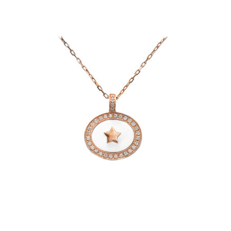 18kt rose gold necklace with star