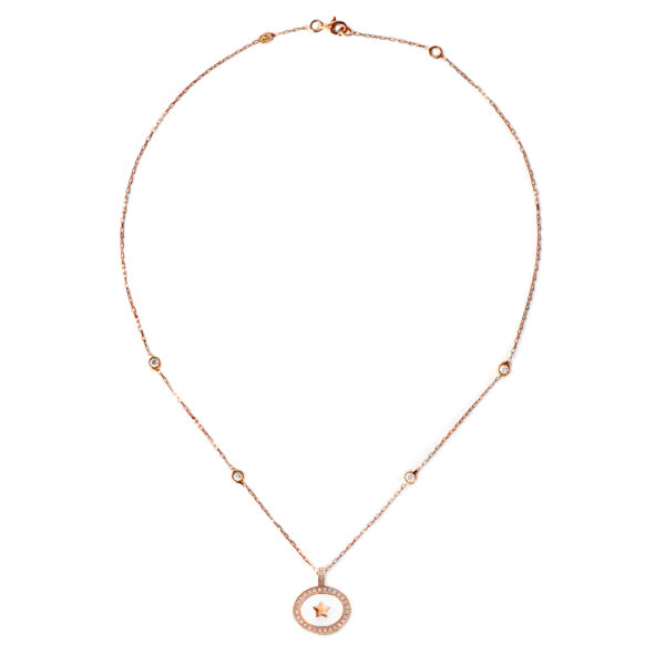 18kt rose gold necklace with star