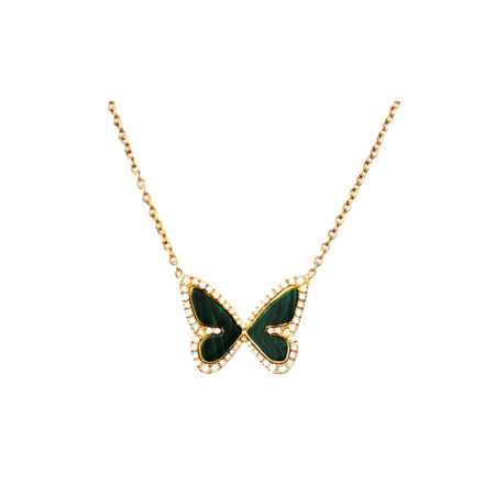18kt yellow gold butterfly necklace