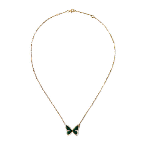 18kt yellow gold butterfly necklace